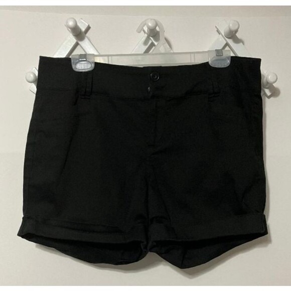 Women’s Black Cuffed Dress Shorts Size 16 – Classic Fit Flat Front - Picture 2 of 7